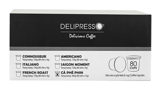 Delipresso Cà phê phin 80 viên - Công ty TNHH Cà Phê Trà Phương Vy – Phương Vy Coffee